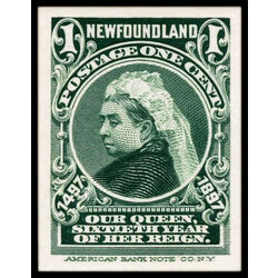 newfoundland stamp 61p queen victoria 1 1897