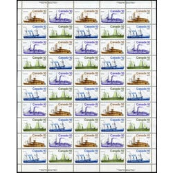 canada stamp 703a inland vessels 1976 M PANE%2B8 VARIETIES