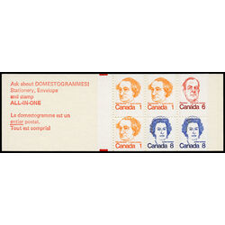 canada stamp bk booklets bk74 caricature definitives 1974 M VFNH 009