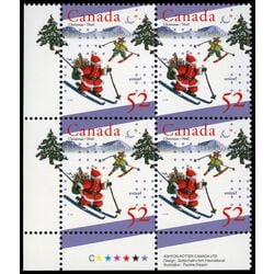 canada stamp 1628 santa and elf skiing 52 1996 PB LL