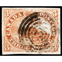 canada stamp 4 beaver 3d 1852 U VF 144