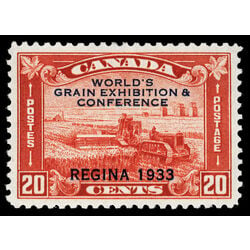 canada stamp 203 harvesting wheat overprint 20 1933 M XF 039