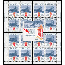 canada stamp 1029 basilica of st john s newfoundland 32 1984 PB SET