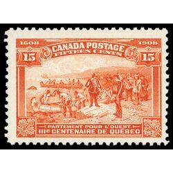 canada stamp 102 champlain s departure 15 1908 M F VFNH 066