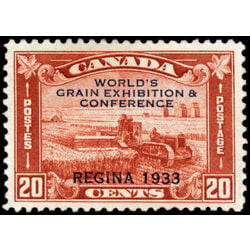 canada stamp 203 harvesting wheat overprint 20 1933 M VFNH 043