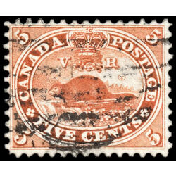 canada stamp 15 beaver 5 1859 U VF 089