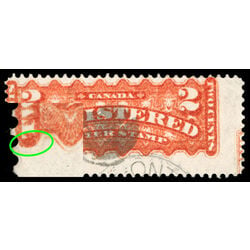 canada stamp f registration f1v registered stamp 2 1875 U F 003