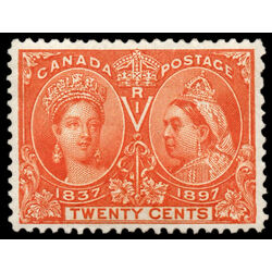 canada stamp 59 queen victoria diamond jubilee 20 1897 M VF 069