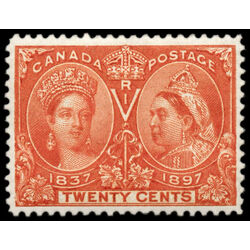 canada stamp 59 queen victoria diamond jubilee 20 1897 M VF 070