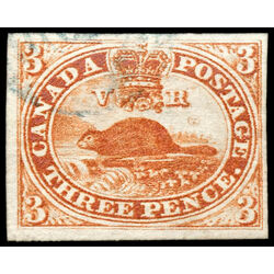 canada stamp 4 beaver 3d 1852 U XF 148