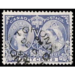 canada stamp 60 queen victoria diamond jubilee 50 1897 U VF 084