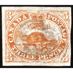 canada stamp 1 beaver 3d 1851 U VF 063