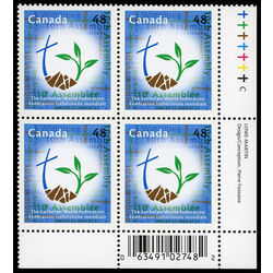 canada stamp 1992 logo of 10th assembly of the lwf 48 2003 PB LR