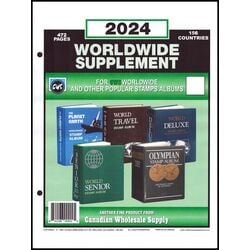 annual supplements for cws world stamp albums 9 x 12 2 holes 2024