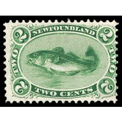 newfoundland stamp 24a codfish 2 1866 M FOG 014