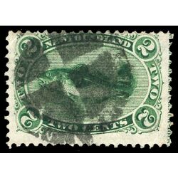 newfoundland stamp 24a codfish 2 1866 U F 015