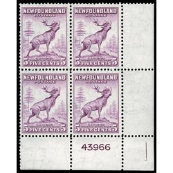 newfoundland stamp 257 caribou 5 1941 PB LR %2343966 008