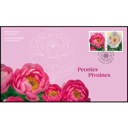 canada stamp 3488 9 fdc peonies 2 48 2025