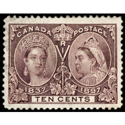 canada stamp 57 queen victoria diamond jubilee 10 1897 U XF 081