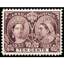 canada stamp 57 queen victoria diamond jubilee 10 1897 M XFNH 085