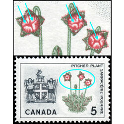 canada stamp 427ii newfoundland pitcher plant 5 1966