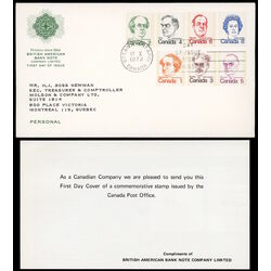 canada stamp 586 93 fdc caricature definitives 1973 FDC PC 013