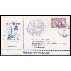 newfoundland stamp 270 cabot on the matthew 5 1947 FDC 004