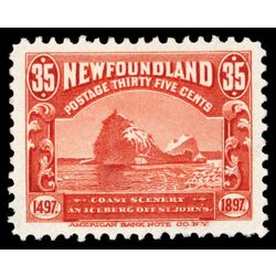 newfoundland stamp 73 iceberg 35 1897 M VF 020