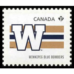 canada stamp 2558e winnipeg blue bombers 2012