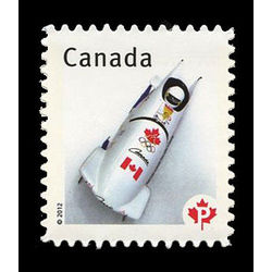 canada stamp 2502b flag on bobsled 2012