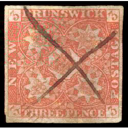new brunswick stamp 1a pence issue 3d 1851 U VF 010