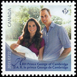 canada stamp 2685a prince george with prince william and catherine 2013